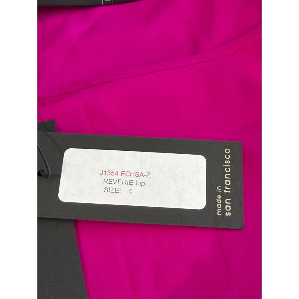NEW Porto San Francisco Reverie Top Pink Asymmetric Avant Garde Minimalist Sz 4 - Picture 9 of 14